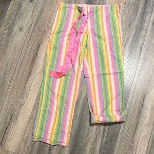 PINK Victoria's Secret Multicolor Striped Pajama Bottoms